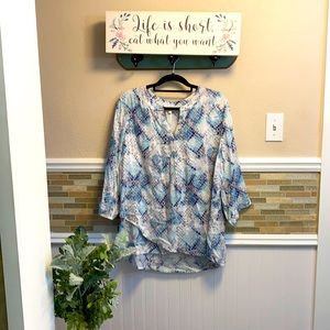 Cool Toned Snakeskin Blouse